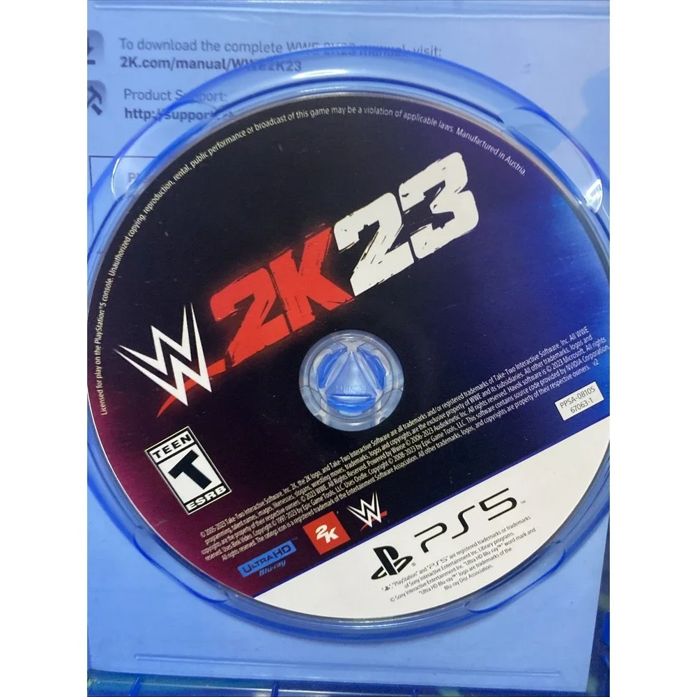 WWE 2K23 (Sony PlayStation 5, PS5, 2023) John Cena Tested Authentic No Manual